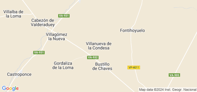 Mapa de Villanueva de la Condesa