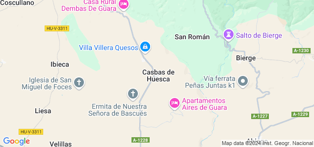 Mapa de Casbas de Huesca