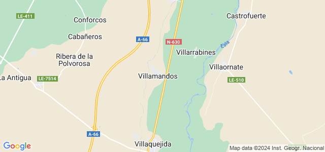 Mapa de Villamandos