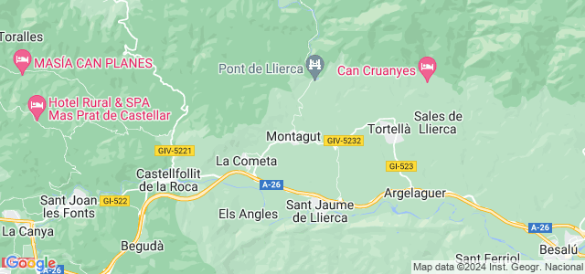 Mapa de Montagut i Oix