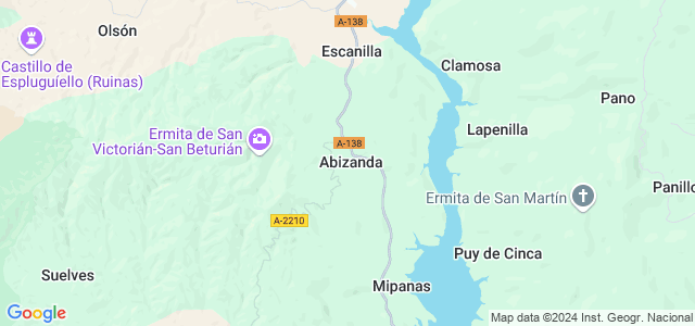 Mapa de Abizanda