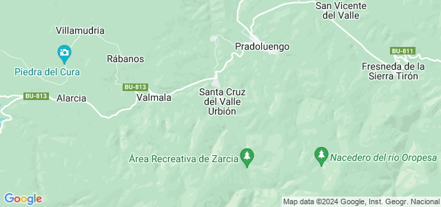 Mapa de Santa Cruz del Valle Urbión