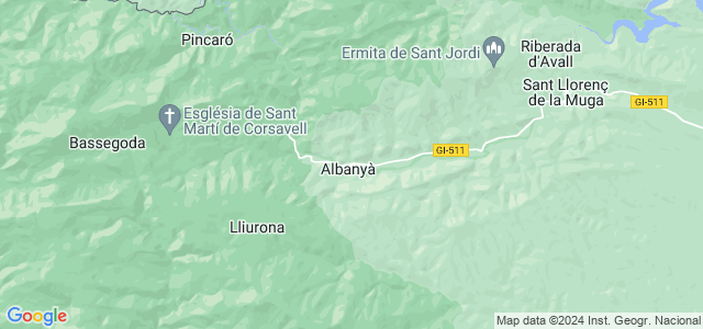 Mapa de Albanyà
