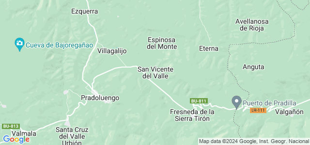 Mapa de San Vicente del Valle