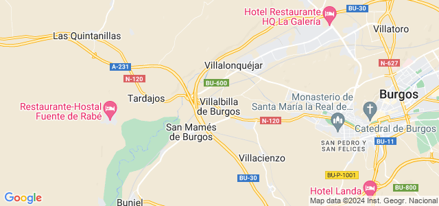Mapa de Villalbilla de Burgos