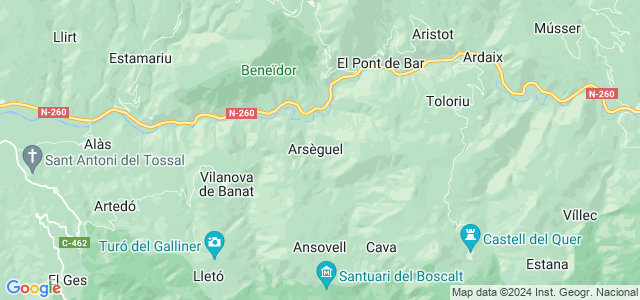 Mapa de Arsèguel