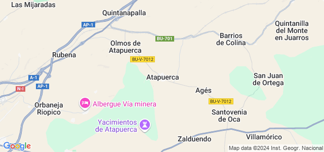 Mapa de Atapuerca