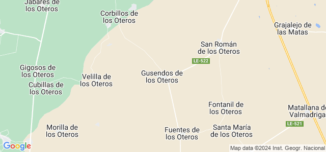 Mapa de Gusendos de los Oteros
