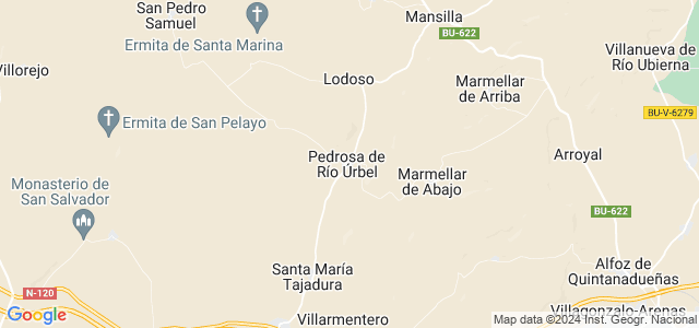 Mapa de Pedrosa de Río Úrbel