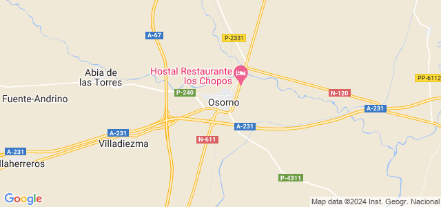 Mapa de Osorno la Mayor
