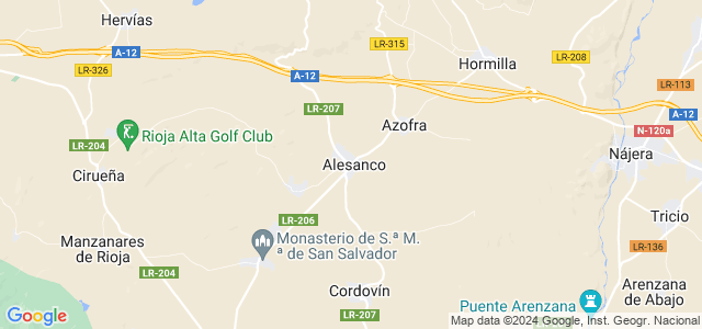 Mapa de Alesanco