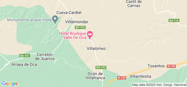 Mapa de Valle de Oca