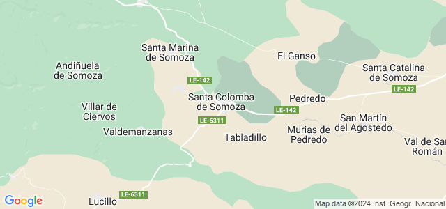 Mapa de Santa Colomba de Somoza
