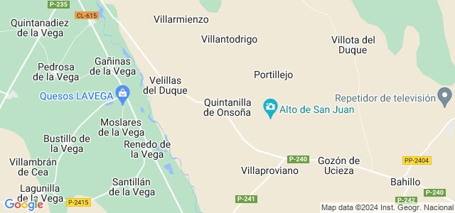 Mapa de Quintanilla de Onsoña