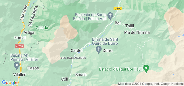 Mapa de Vall de Boí