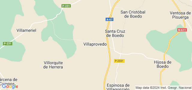 Mapa de Villaprovedo