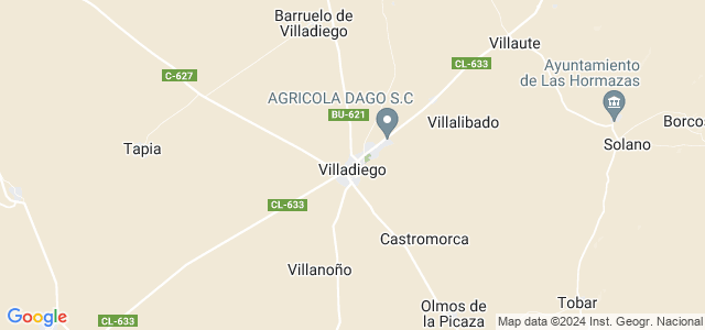 Mapa de Villadiego