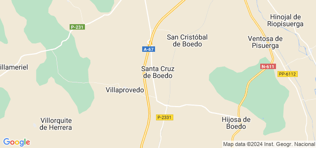 Mapa de Santa Cruz de Boedo