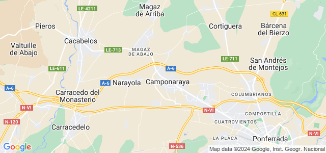 Mapa de Camponaraya