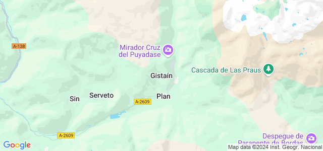 Mapa de Gistaín