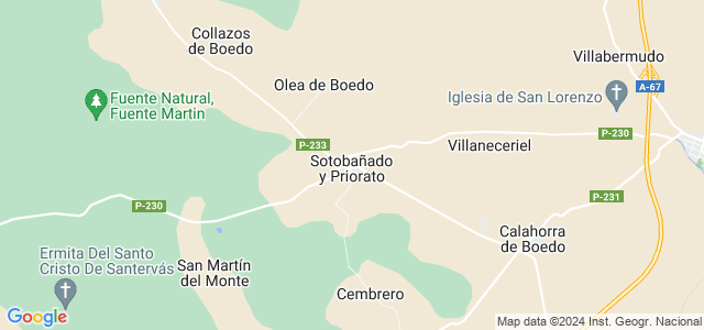 Mapa de Sotobañado y Priorato