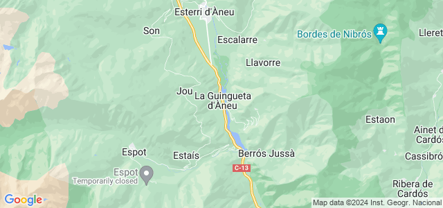 Mapa de Guingueta dÀneu