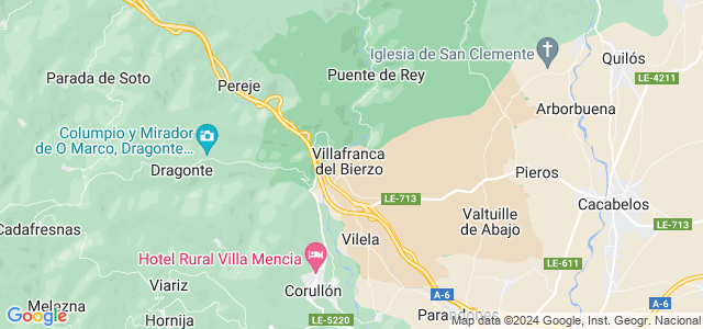 Mapa de Villafranca del Bierzo