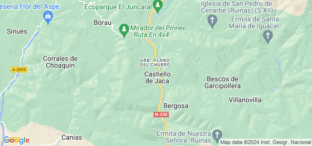 Mapa de Castiello de Jaca