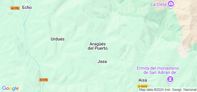 Mapa de Aragüés del Puerto