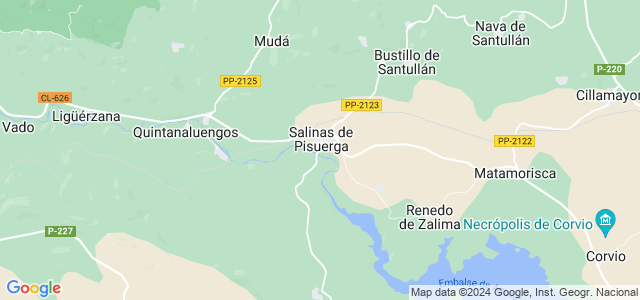 Mapa de Salinas de Pisuerga