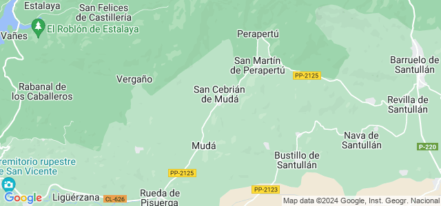 Mapa de San Cebrián de Mudá