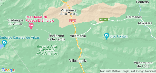 Mapa de Villamanín