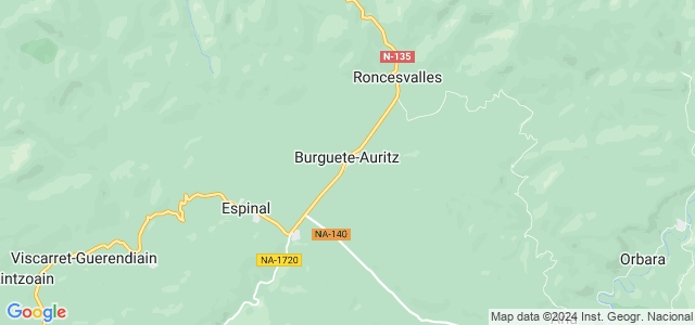 Mapa de Auritz - Burguete