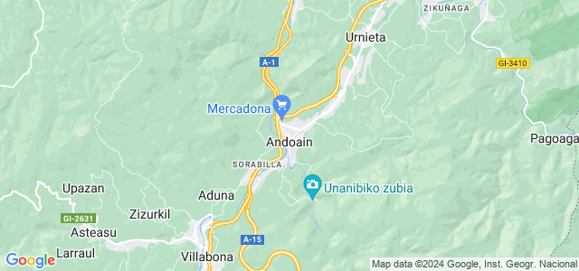 Mapa de Andoain