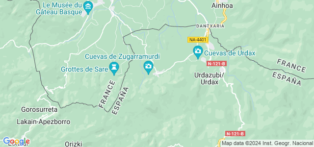 Mapa de Zugarramurdi