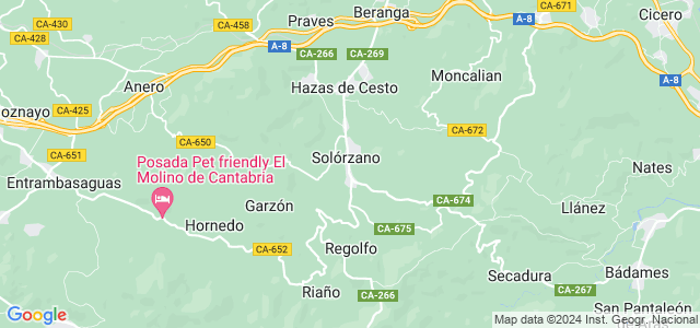 Mapa de Solórzano