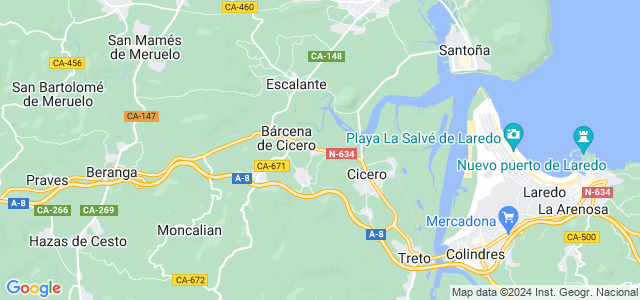Mapa de Bárcena de Cicero