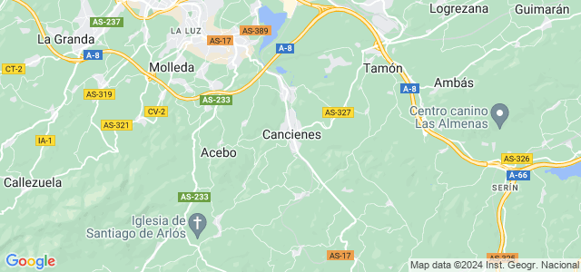 Mapa de Corvera de Asturias